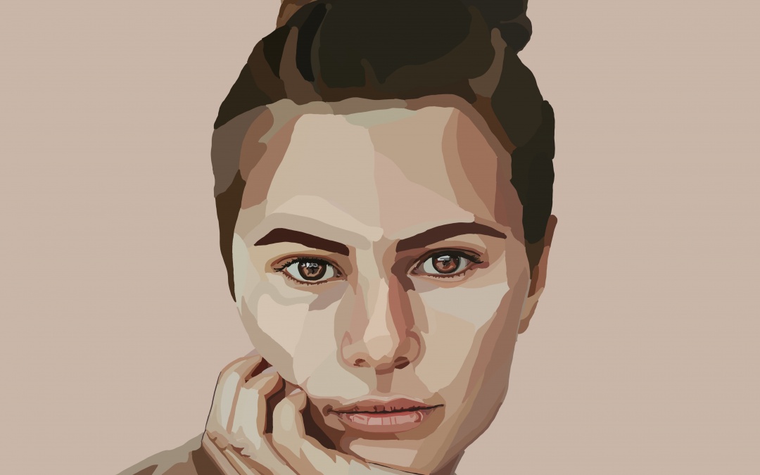 Kim Badi - digitale Kunst - Frau Portrait auf der Webseite www.kimbadi.com