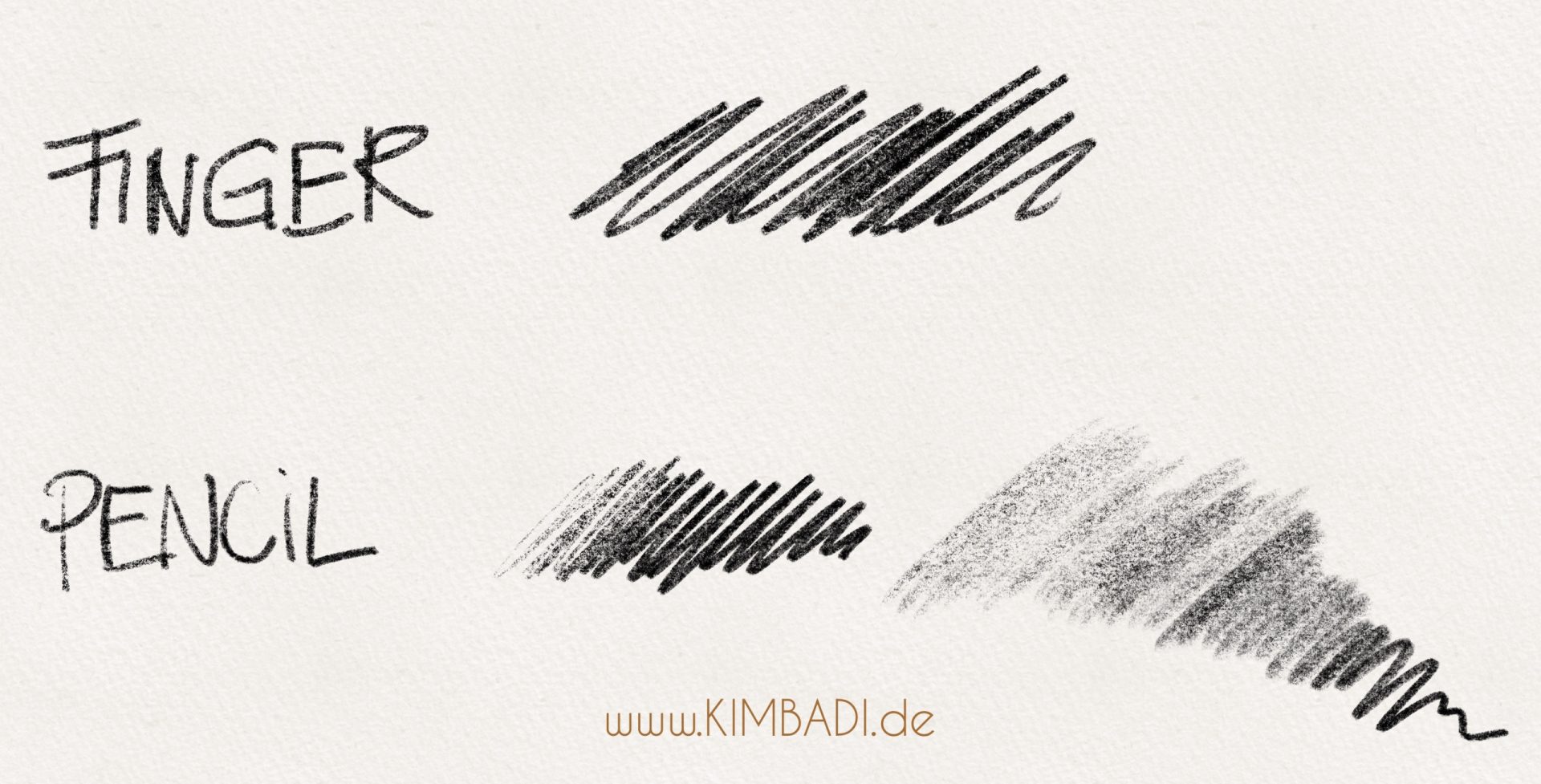 Apple Pencil in der Procreate App ist drucksensitiv im Gegensatz zum Finger - Auf der Webseite www.KIMBADI.com