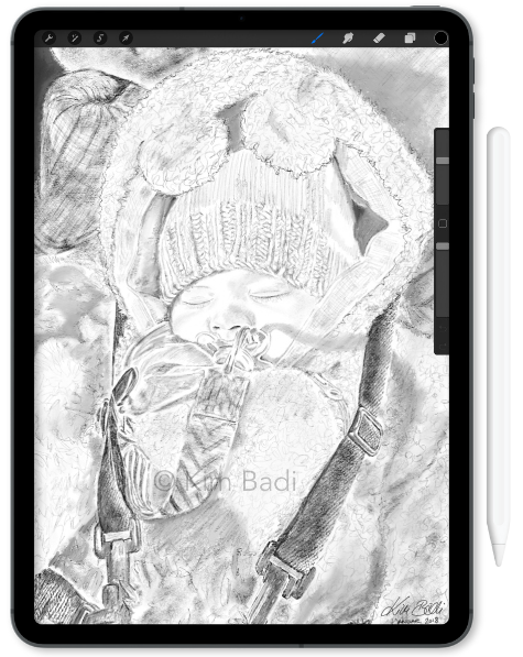 Procreate_Bleistiftzeichnung_Mockup_iPad-Kim Badi